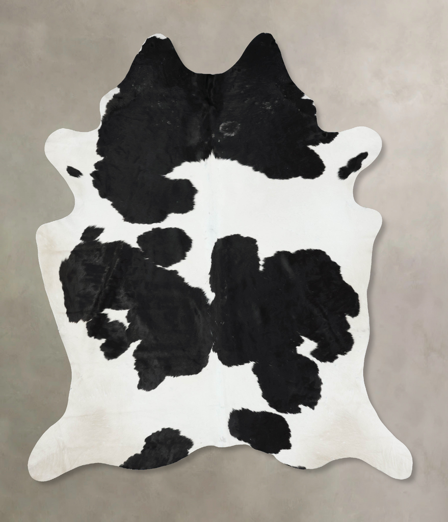 Black and White XX-Large Brazilian Cowhide Rug 8'7"H x 6'11"W #B17201 by Hudson Hides