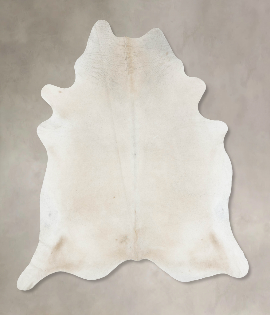 Ivory with Beige XX-Large Brazilian Cowhide Rug 8'9"H x 7'6"W #B17204 by Hudson Hides