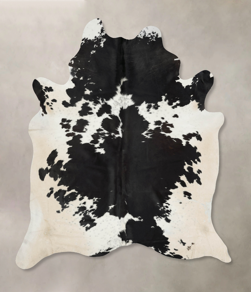 Black and White XX-Large Brazilian Cowhide Rug 8'6"H x 7'1"W #B17206 by Hudson Hides