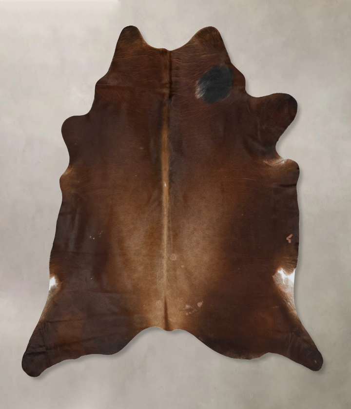 Chocolate XX-Large Brazilian Cowhide Rug 8'4"H x 7'2"W #B17211 by Hudson Hides