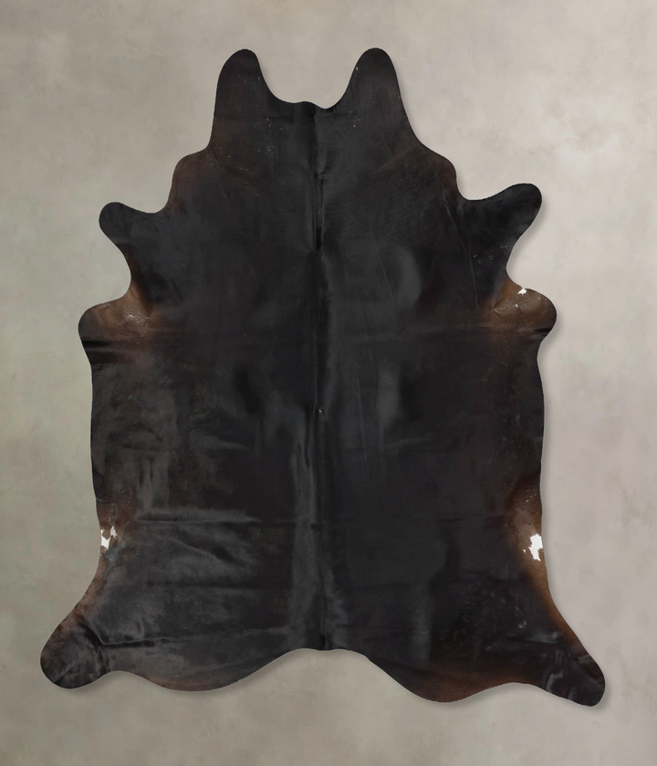 Solid Black XX-Large Brazilian Cowhide Rug 7'8"H x 6'7"W #B17213 by Hudson Hides