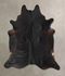 Solid Black XX-Large Brazilian Cowhide Rug 7'8