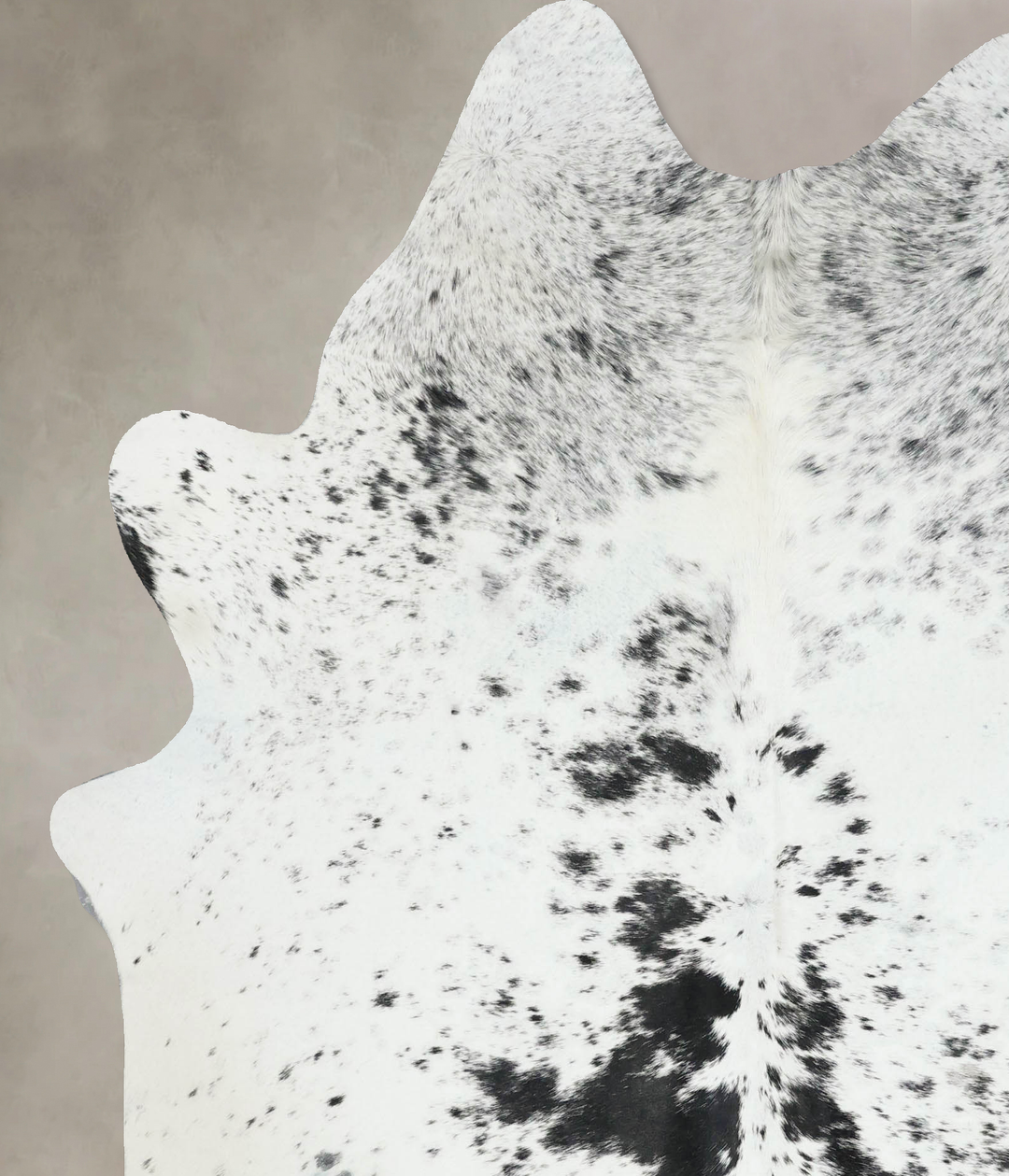 Salt and Pepper Black X-Large Brazilian Cowhide Rug 7'3"H x 6'4"W #B17