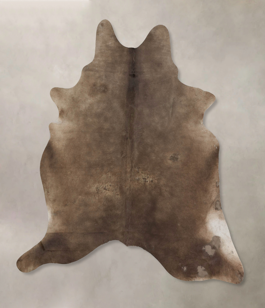 Taupe X-Large Brazilian Cowhide Rug 7'4"H x 6'6"W #B17218 by Hudson Hides