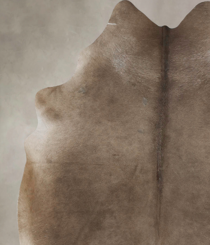 Taupe X-Large Brazilian Cowhide Rug 7'3"H x 6'0"W #B17219 by Hudson Hides