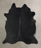 Solid Black XX-Large Brazilian Cowhide Rug 7'11