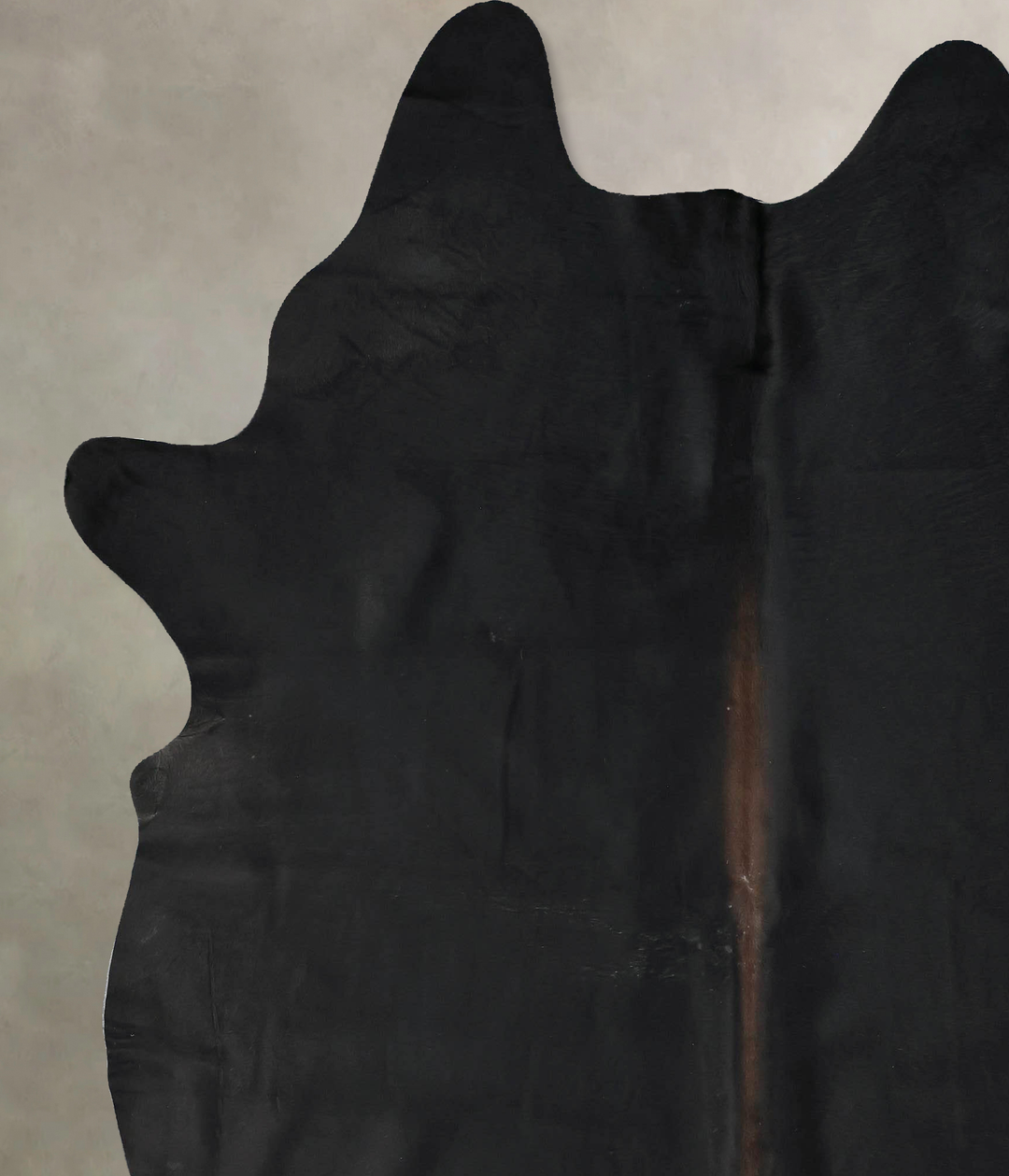 Solid Black XX-Large Brazilian Cowhide Rug 7'11"H x 6'9"W #B17228 by H