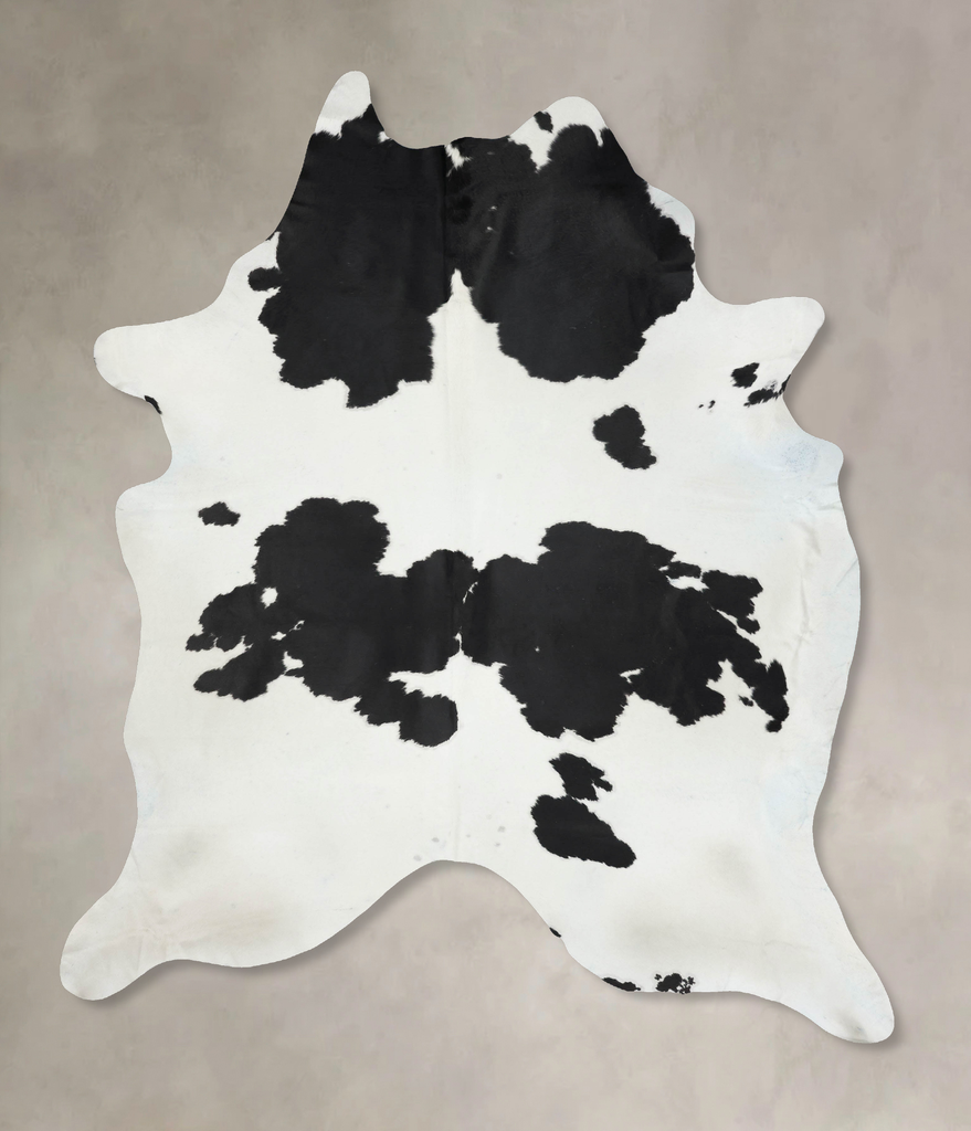 Black and White XX-Large Brazilian Cowhide Rug 9'5"H x 6'11"W #B17231 by Hudson Hides