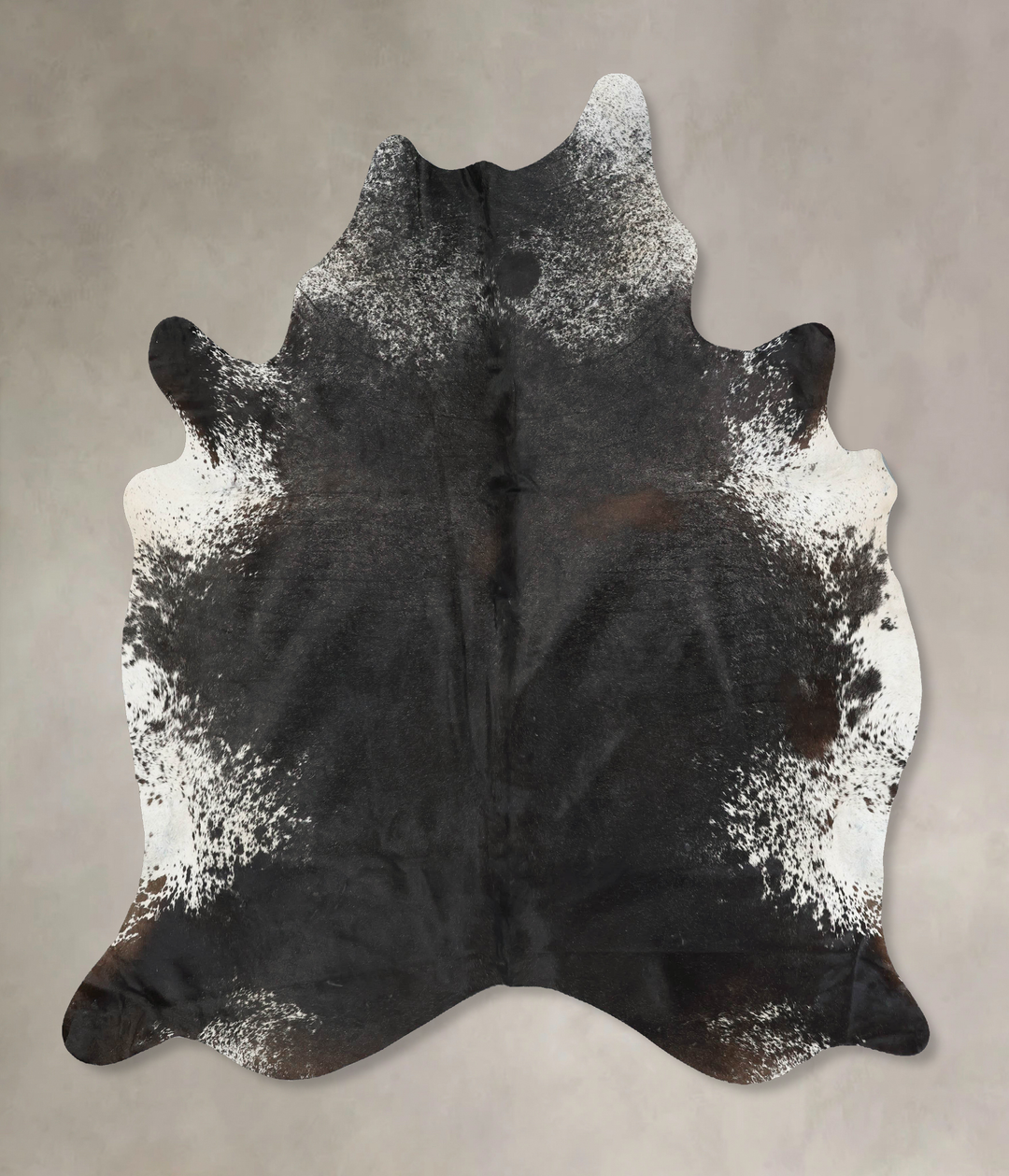 Salt and Pepper Black XX-Large Brazilian Cowhide Rug 7'11"H x 6'9"W #B