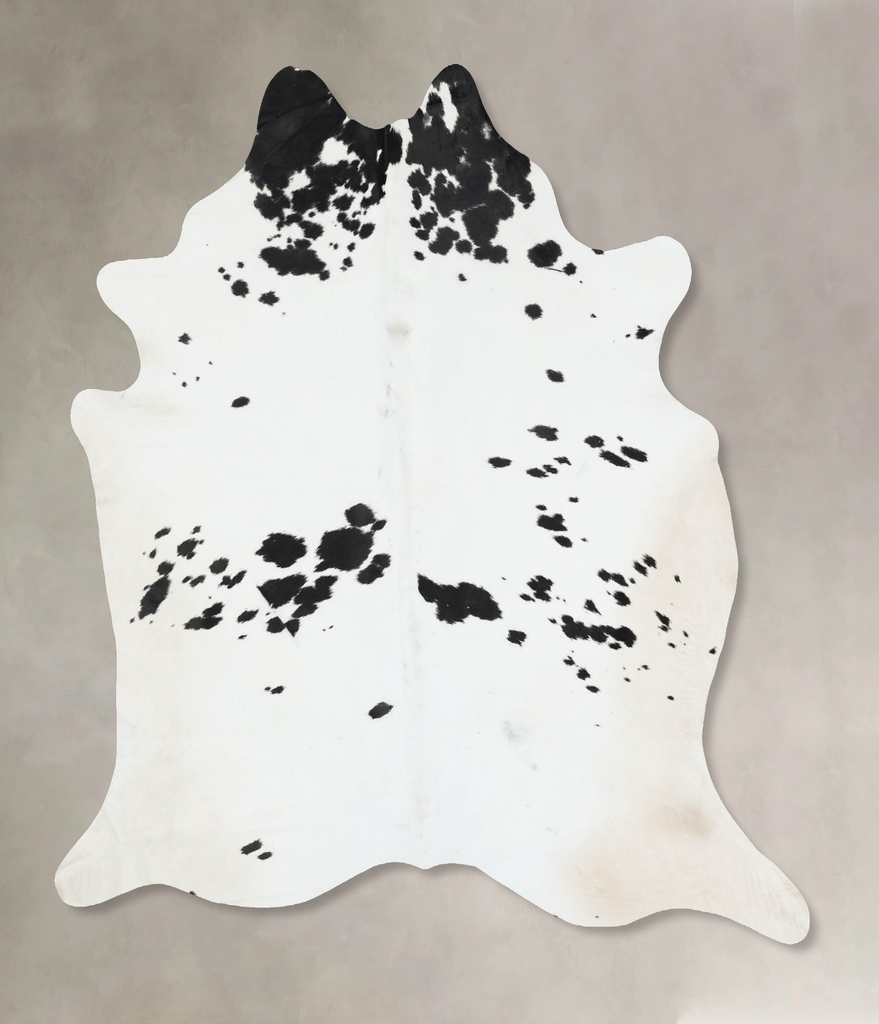 Black and White XX-Large Brazilian Cowhide Rug 8'3"H x 7'2"W #B17238 by Hudson Hides
