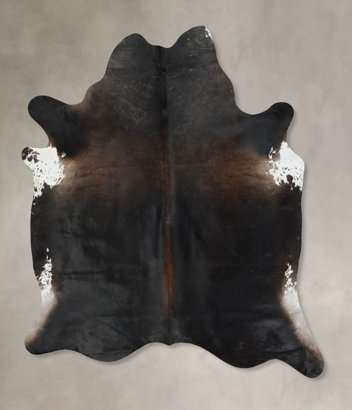 Chocolate X-Large Brazilian Cowhide Rug 7'2"H x 6'4"W #B17239 by Hudson Hides