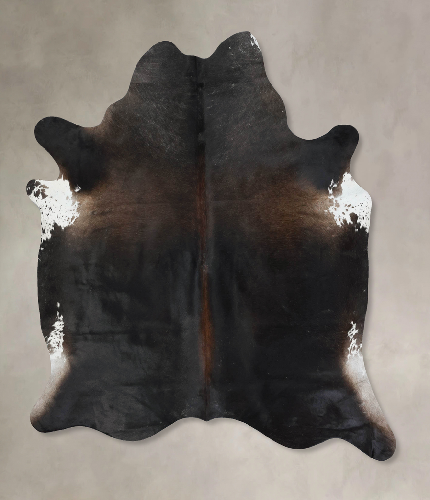 Chocolate X-Large Brazilian Cowhide Rug 7'2"H x 6'4"W #B17239 by Hudson Hides