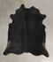 Solid Black X-Large Brazilian Cowhide Rug 7'3