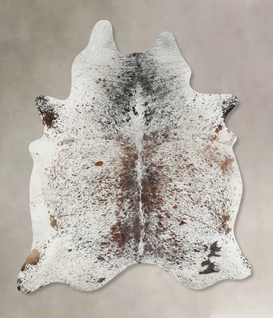 Salt and Pepper Brown XX-Large Brazilian Cowhide Rug 8'6"H x 6'4"W #B17244 by Hudson Hides