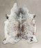 Salt and Pepper Brown XX-Large Brazilian Cowhide Rug 8'6