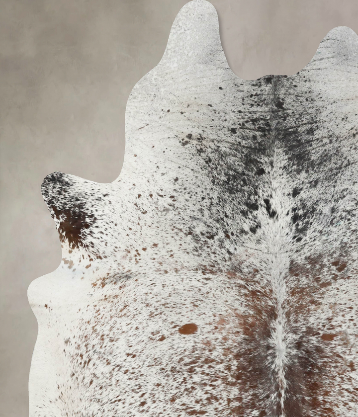 Salt and Pepper Brown XX-Large Brazilian Cowhide Rug 8'6"H x 6'4"W #B17244 by Hudson Hides
