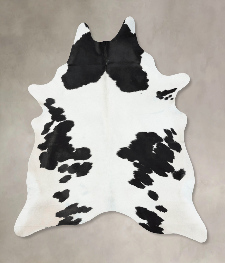Black and White XX-Large Brazilian Cowhide Rug 8'7"H x 6'6"W #B17247 by Hudson Hides