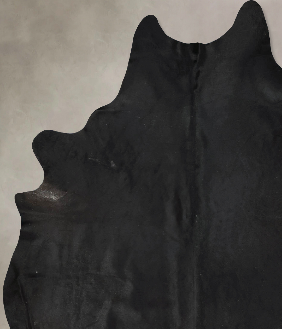 Solid Black XX-Large Brazilian Cowhide Rug 9'0"H x 7'4"W #B17248 by Hu