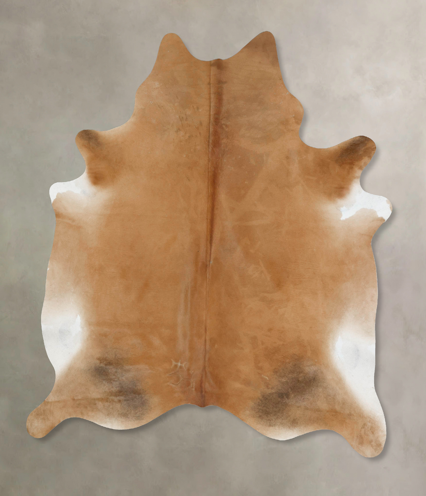 Beige XX-Large Brazilian Cowhide Rug 7'10"H x 6'8"W #B17253 by Hudson Hides
