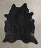 Solid Black XX-Large Brazilian Cowhide Rug 8'7