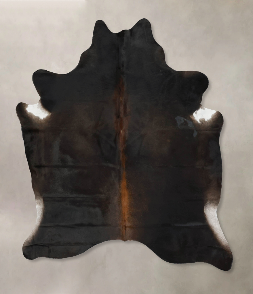 Chocolate X-Large Brazilian Cowhide Rug 7'4"H x 5'11"W #B17260 by Hudson Hides