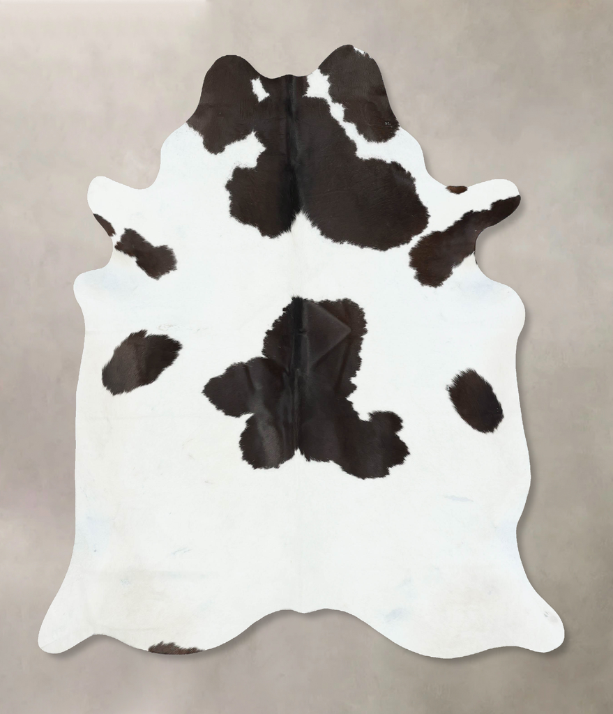 Black and White X-Large Brazilian Cowhide Rug 6'10"H x 6'1"W #B17261 by Hudson Hides