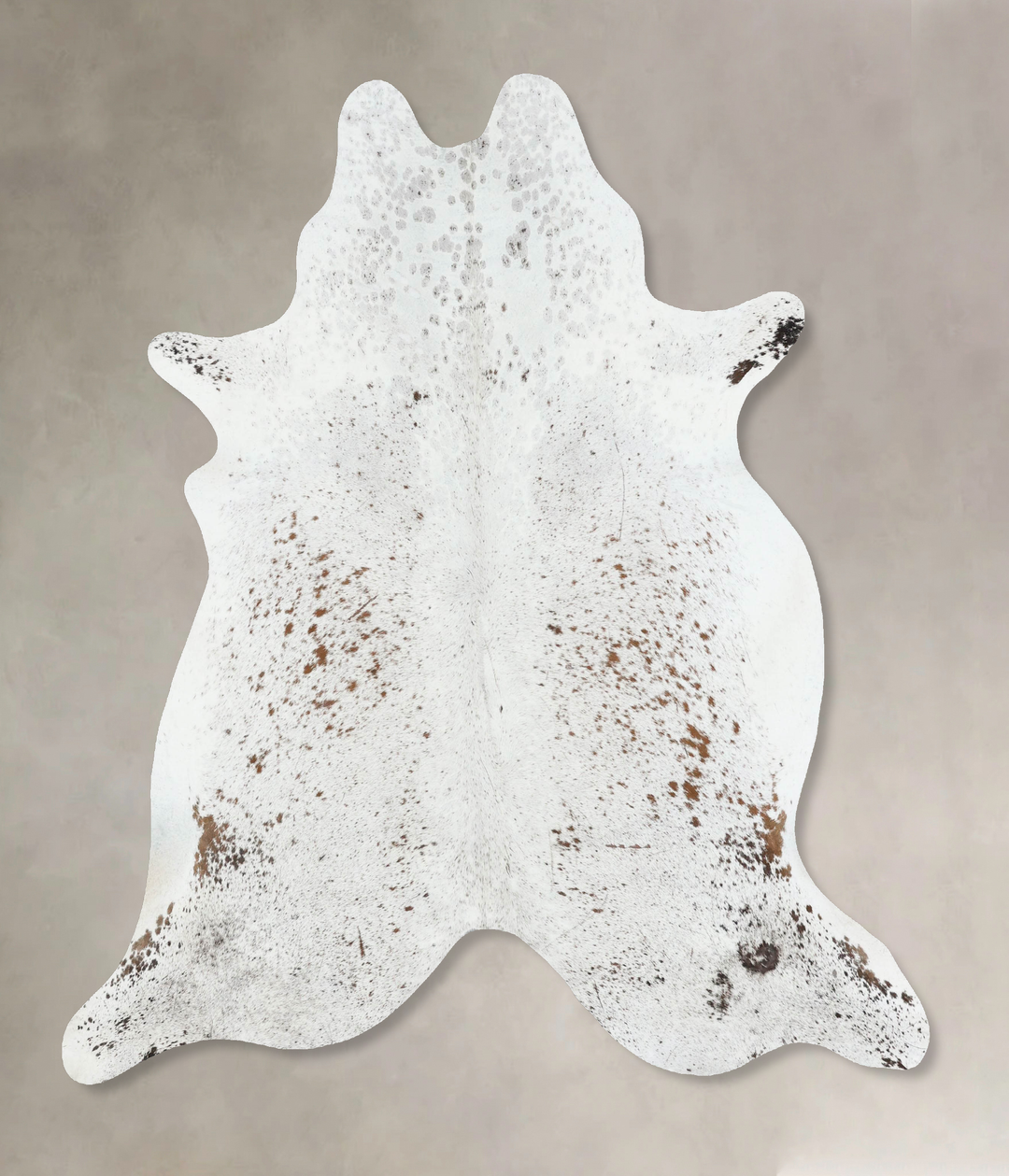 Salt and Pepper Brown X-Large Brazilian Cowhide Rug 6'11"H x 6'0"W #B1