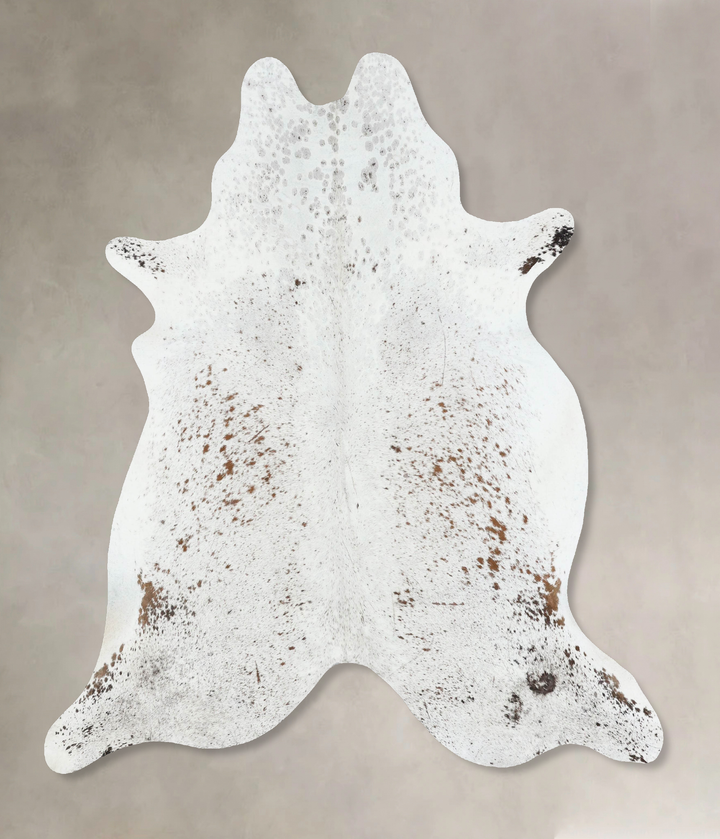 Salt and Pepper Brown X-Large Brazilian Cowhide Rug 6'11"H x 6'0"W #B17263 by Hudson Hides