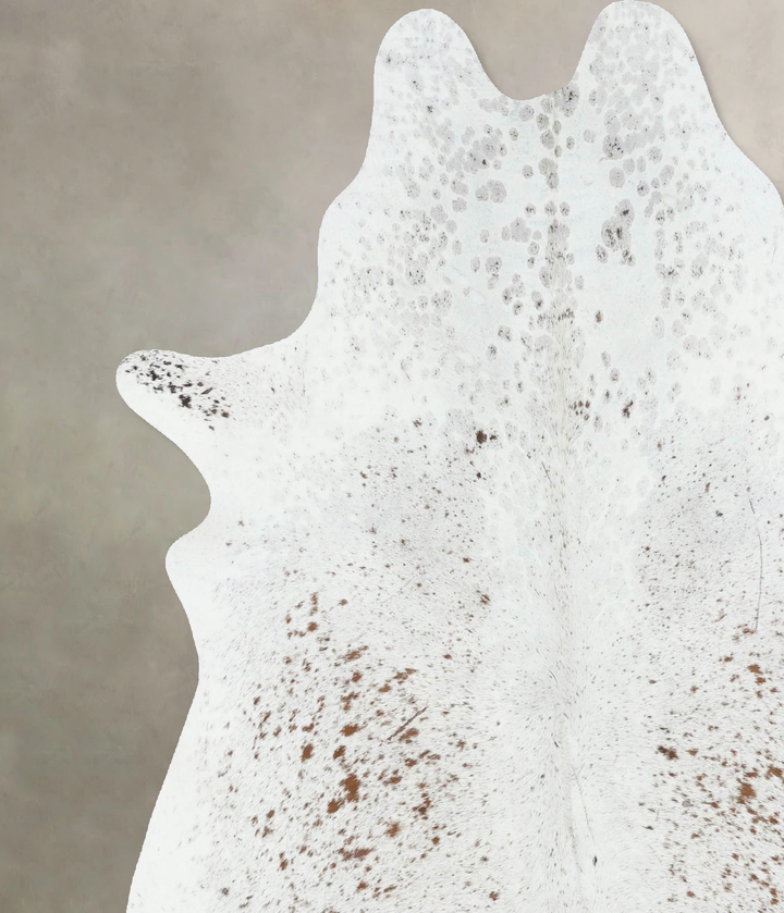 Salt and Pepper Brown X-Large Brazilian Cowhide Rug 6'11"H x 6'0"W #B17263 by Hudson Hides