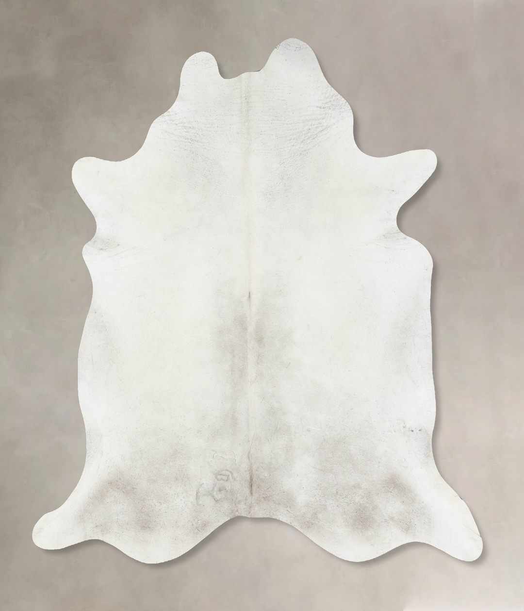 Ivory with Beige X-Large Brazilian Cowhide Rug 7'5"H x 6'4"W #B17264 b