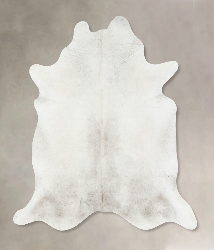 Ivory with Beige X-Large Brazilian Cowhide Rug 7'5"H x 6'4"W #B17264 by Hudson Hides