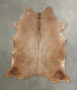 Taupe X-Large Brazilian Cowhide Rug 6'11"H x 6'6"W #B1727 by Hudson Hides