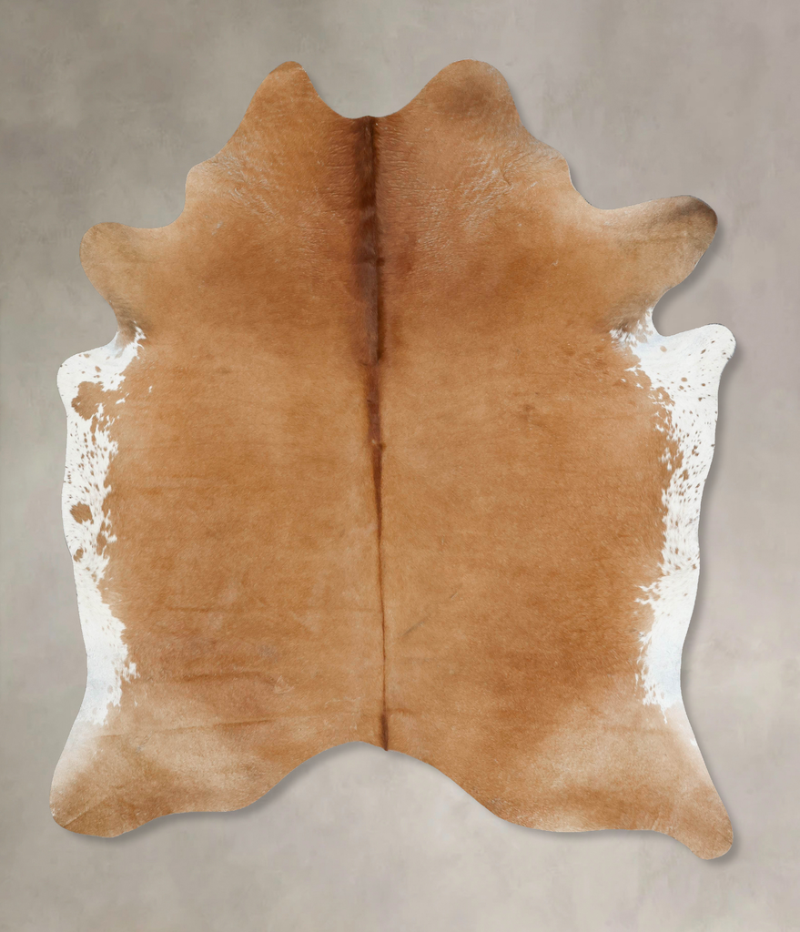 Beige XX-Large Brazilian Cowhide Rug 8'8"H x 7'1"W #B17272 by Hudson Hides