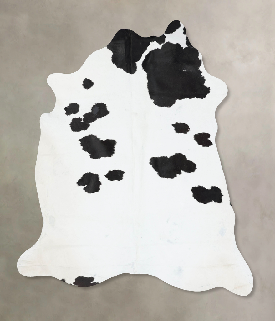 Black and White X-Large Brazilian Cowhide Rug 7'8"H x 6'5"W #B17275 by Hudson Hides
