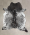 Salt and Pepper Black X-Large Brazilian Cowhide Rug 7'8