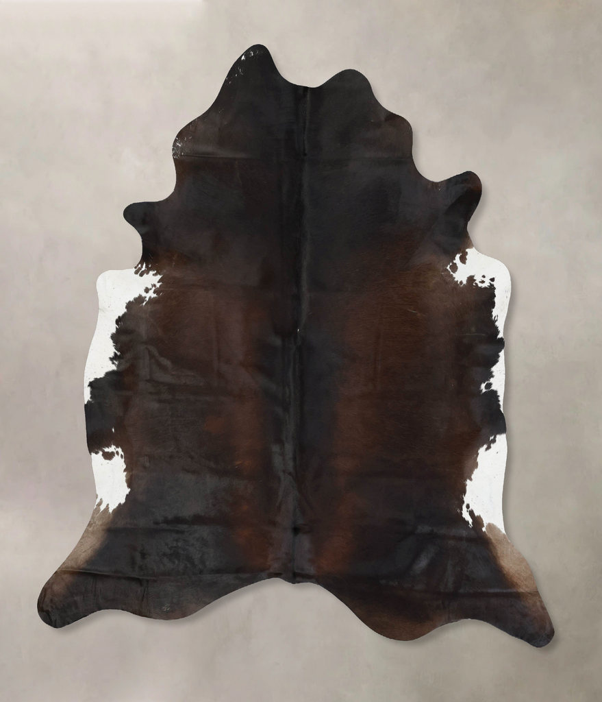 Chocolate XX-Large Brazilian Cowhide Rug 7'7"H x 6'10"W #B17277 by Hudson Hides