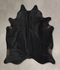 Solid Black XX-Large Brazilian Cowhide Rug 7'9