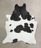 Black and White XX-Large Brazilian Cowhide Rug 8'6