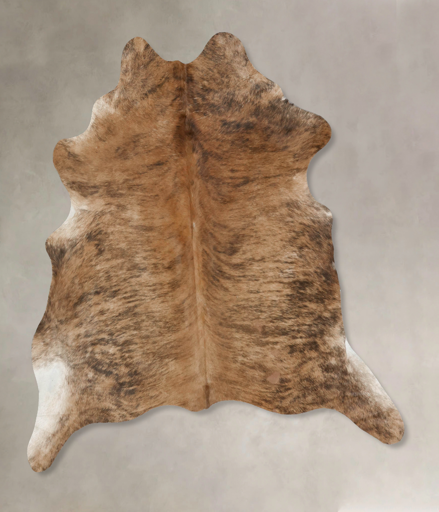 Light Brindle X-Large Brazilian Cowhide Rug 7'5"H x 6'8"W #B17290 by Hudson Hides