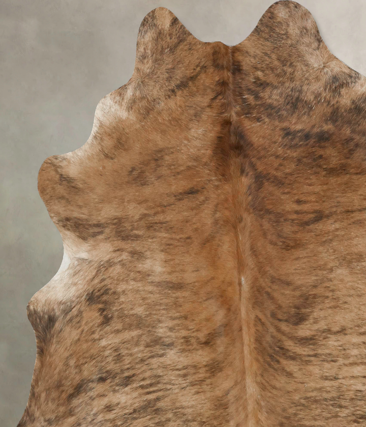 Light Brindle X-Large Brazilian Cowhide Rug 7'5"H x 6'8"W #B17290 by Hudson Hides