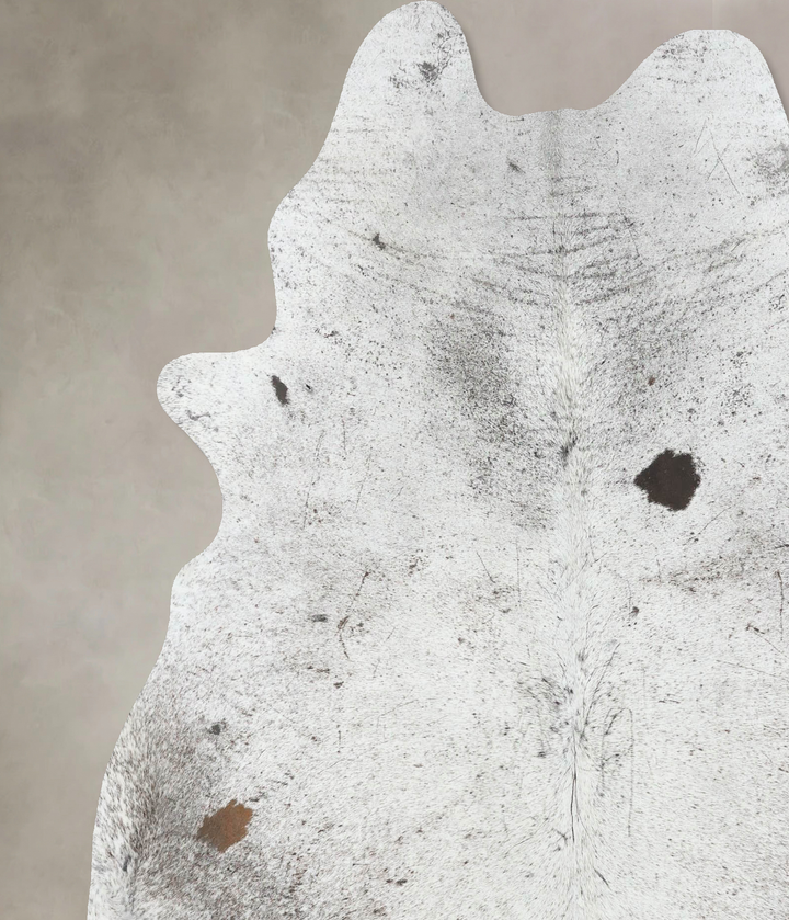 Salt and Pepper Black X-Large Brazilian Cowhide Rug 7'1"H x 6'3"W #B17291 by Hudson Hides