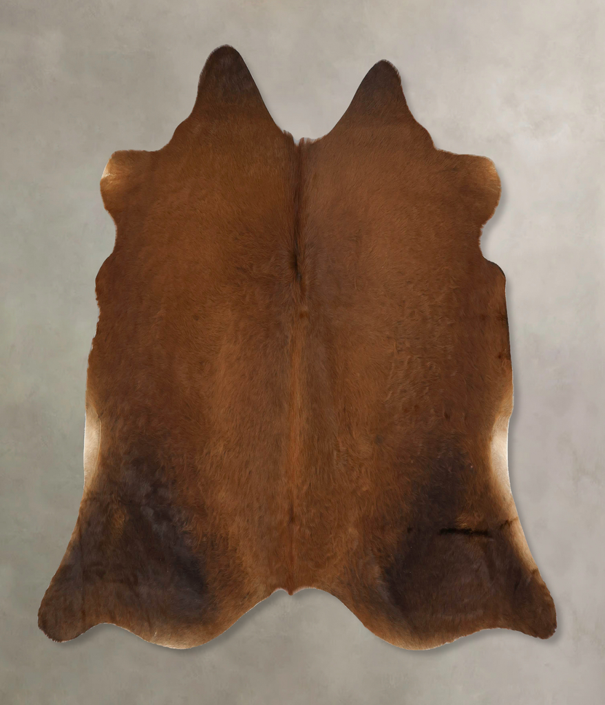 Warm Caramel X-Large Brazilian Cowhide Rug 6'1"H x 6'10"W #B17299 by Hudson Hides