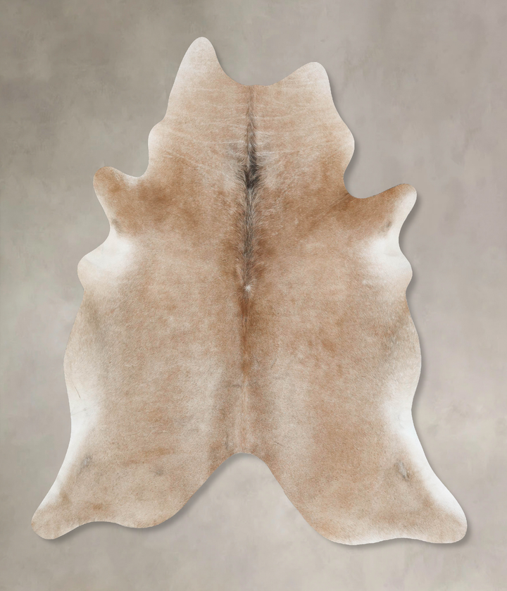 Grey with Beige X-Large Brazilian Cowhide Rug 7'8"H x 6'3"W #B17301 by Hudson Hides