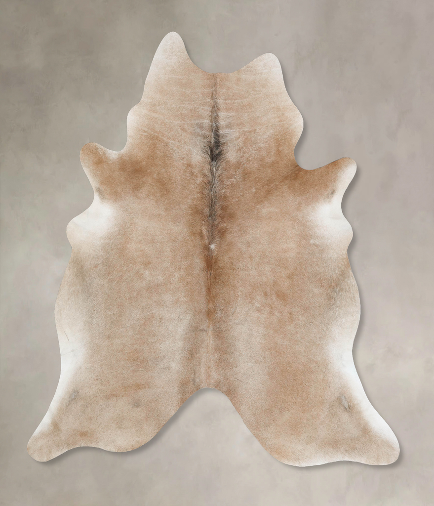 Grey with Beige X-Large Brazilian Cowhide Rug 7'8"H x 6'3"W #B17301 by Hudson Hides