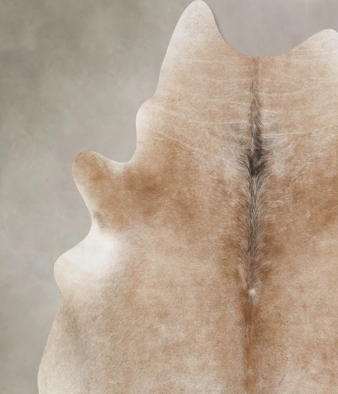 Grey with Beige X-Large Brazilian Cowhide Rug 7'8"H x 6'3"W #B17301 by