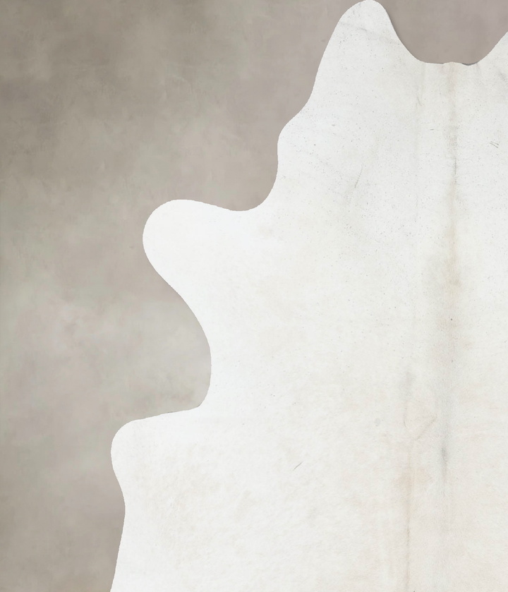 Ivory with Beige X-Large Brazilian Cowhide Rug 7'8"H x 6'2"W #B17302 by Hudson Hides