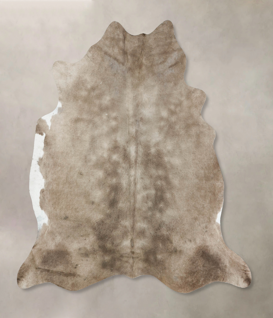 Taupe X-Large Brazilian Cowhide Rug 6'9"H x 6'6"W #B17304 by Hudson Hides