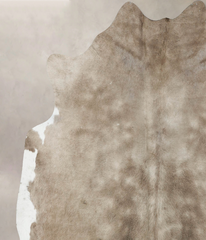 Taupe X-Large Brazilian Cowhide Rug 6'9"H x 6'6"W #B17304 by Hudson Hides