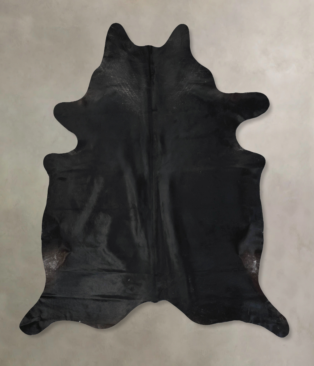 Solid Black XX-Large Brazilian Cowhide Rug 8'7"H x 7'5"W #B17305 by Hu