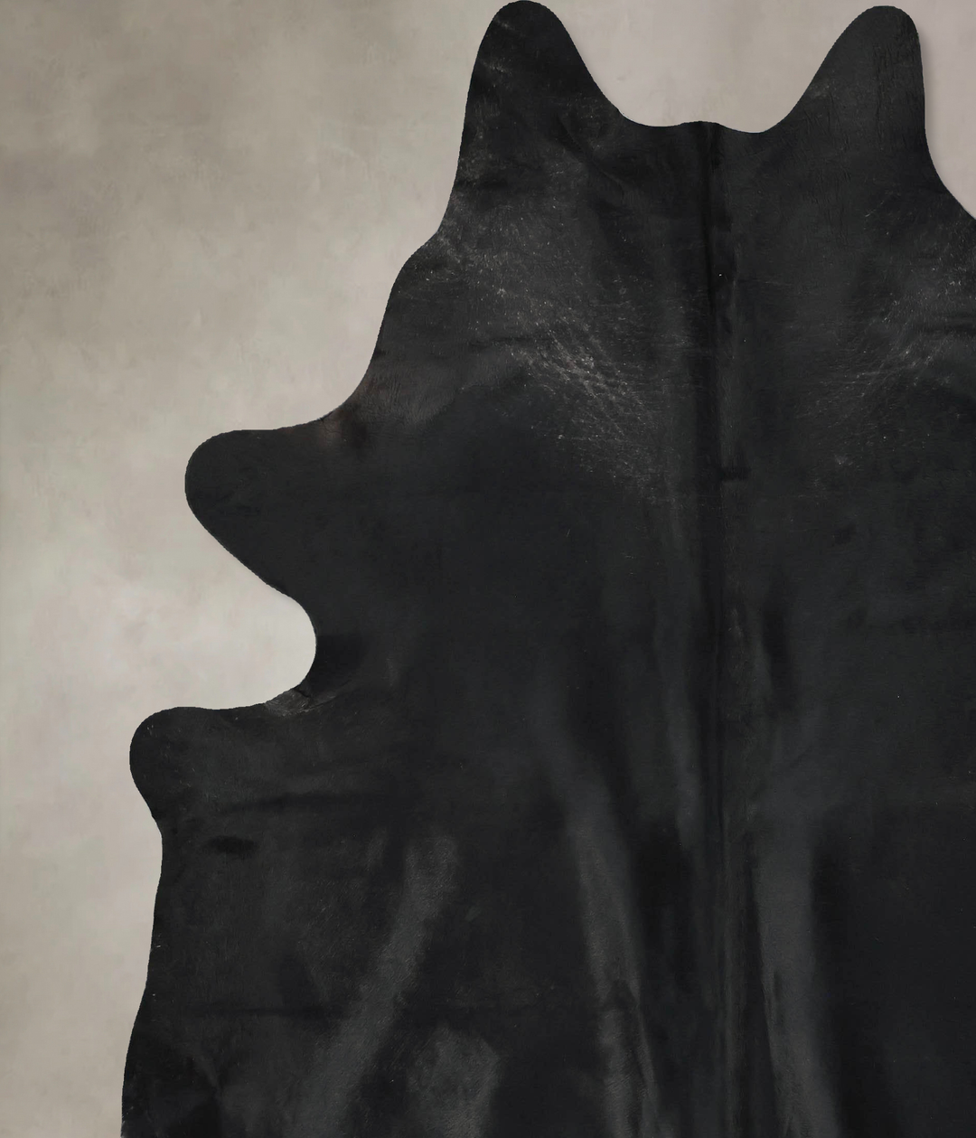 Solid Black XX-Large Brazilian Cowhide Rug 8'7"H x 7'5"W #B17305 by Hu